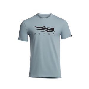 sitka gear men's pima cotton short sleeve lightweight everyday icon tee shirt, flint blue, l