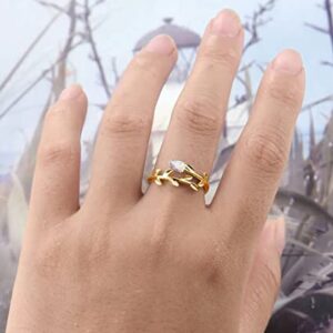 PRAYMOS Gold Rings for Women Trendy 925 Sterling Silver Leaf Rings Adjustable Thumb Rings Jewelry Rings