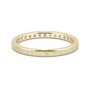 14K Yellow Gold Forever One 1.8mm Round Moissanite Wedding Band-size 8.75 0.29cttw DEW by Charles & Colvard