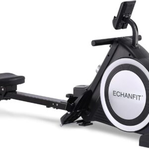 ECHANFIT Magnetic Rowing Machine for Home use，Foldable Rower Whit 350 LB Weight Capacity 16 Levels，Rower Machine Whit Adjustable Resistance LCD Monitor and Tablet Holder