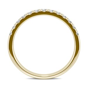 14K Yellow Gold Forever One 1.8mm Round Moissanite Wedding Band-size 8.75 0.29cttw DEW by Charles & Colvard