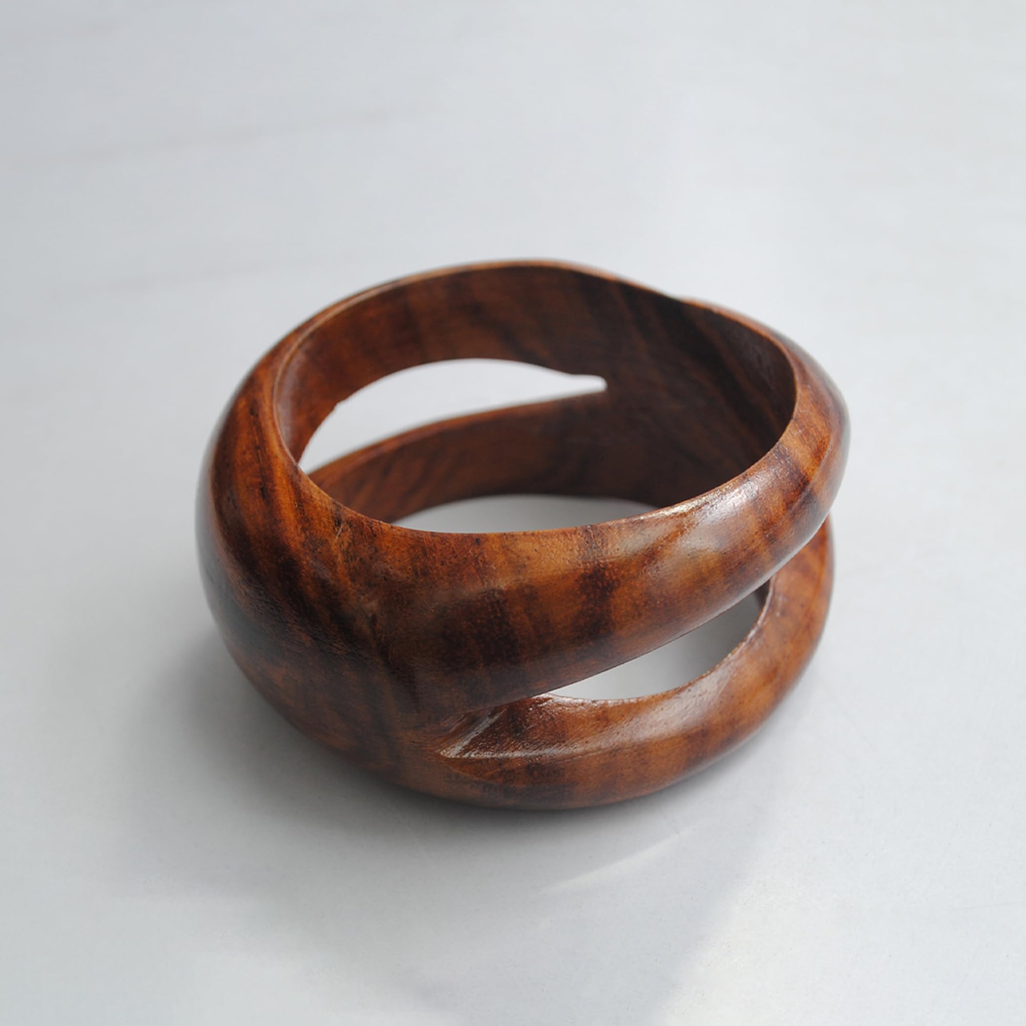 Pure Hands Charming Tropicalia - Looking for a Statement piece of jewelry, try these Charming, Chunky, Natural-Wooden-Bangle-Bracelets