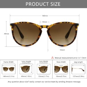 SUNGAIT 2 Pairs Vintage Round Sunglasses for Women Men Trendy Style UV400 Lens