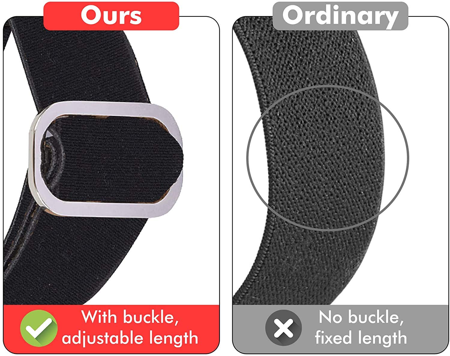 Lamshaw Stretch Elastics Nylon Adjustable Replacement Strap Accessories Compatible for SKG V7 Smart Watch/TOZO S2 44mm Watch/Boean, GGZZ, Dirrelo, Fitpolo FVYAO ID207 Veryfit 1.69 smartwatch (Black)