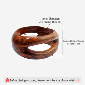 Pure Hands Charming Tropicalia - Looking for a Statement piece of jewelry, try these Charming, Chunky, Natural-Wooden-Bangle-Bracelets