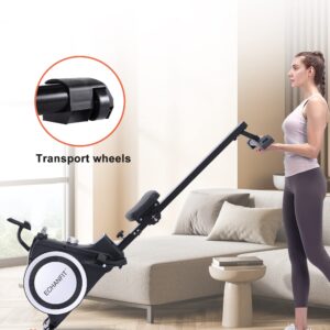 ECHANFIT Magnetic Rowing Machine for Home use，Foldable Rower Whit 350 LB Weight Capacity 16 Levels，Rower Machine Whit Adjustable Resistance LCD Monitor and Tablet Holder