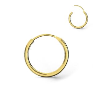 14K Solid Yellow Gold Hinged Segment Nose Ring Ring - Solid Gold Nose Ring- Septum Ring - 18 Gauge - 6mm Diameter Clicker Nose Ring Jewelry