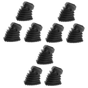 milisten 9 pcs bracket snare rack pads legs percussion tom black protector tip hardware seats parts stool drum pad cymbal small rubber stand feet floor for