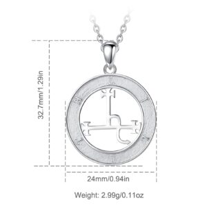 CELESTIA Lilith Necklace for Women Sterling Silver Pegan Jewelry Lilith Sigil Pegan Gifts for Women