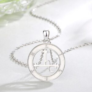 CELESTIA Lilith Necklace for Women Sterling Silver Pegan Jewelry Lilith Sigil Pegan Gifts for Women