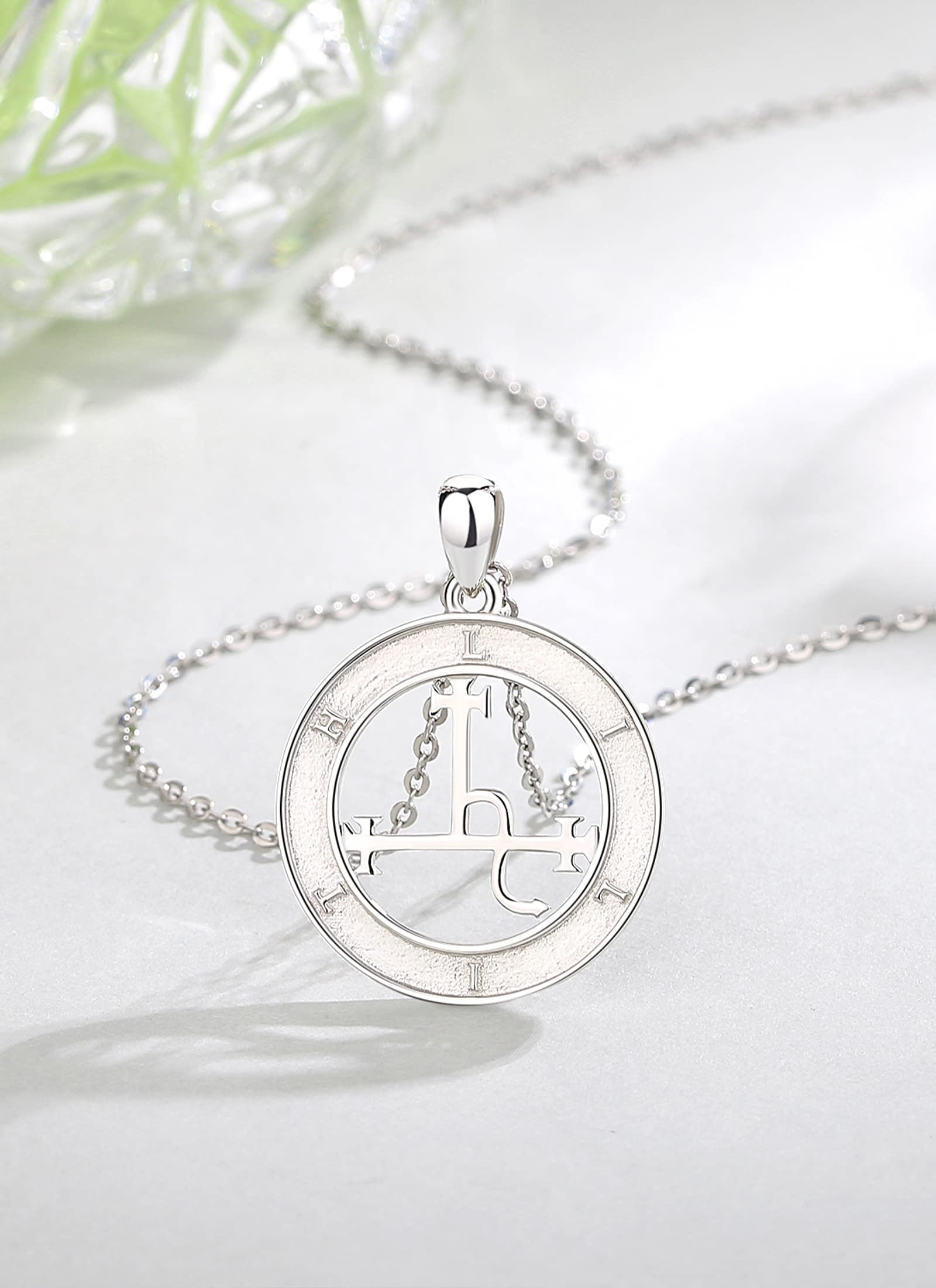 CELESTIA Lilith Necklace for Women Sterling Silver Pegan Jewelry Lilith Sigil Pegan Gifts for Women