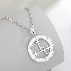 CELESTIA Lilith Necklace for Women Sterling Silver Pegan Jewelry Lilith Sigil Pegan Gifts for Women