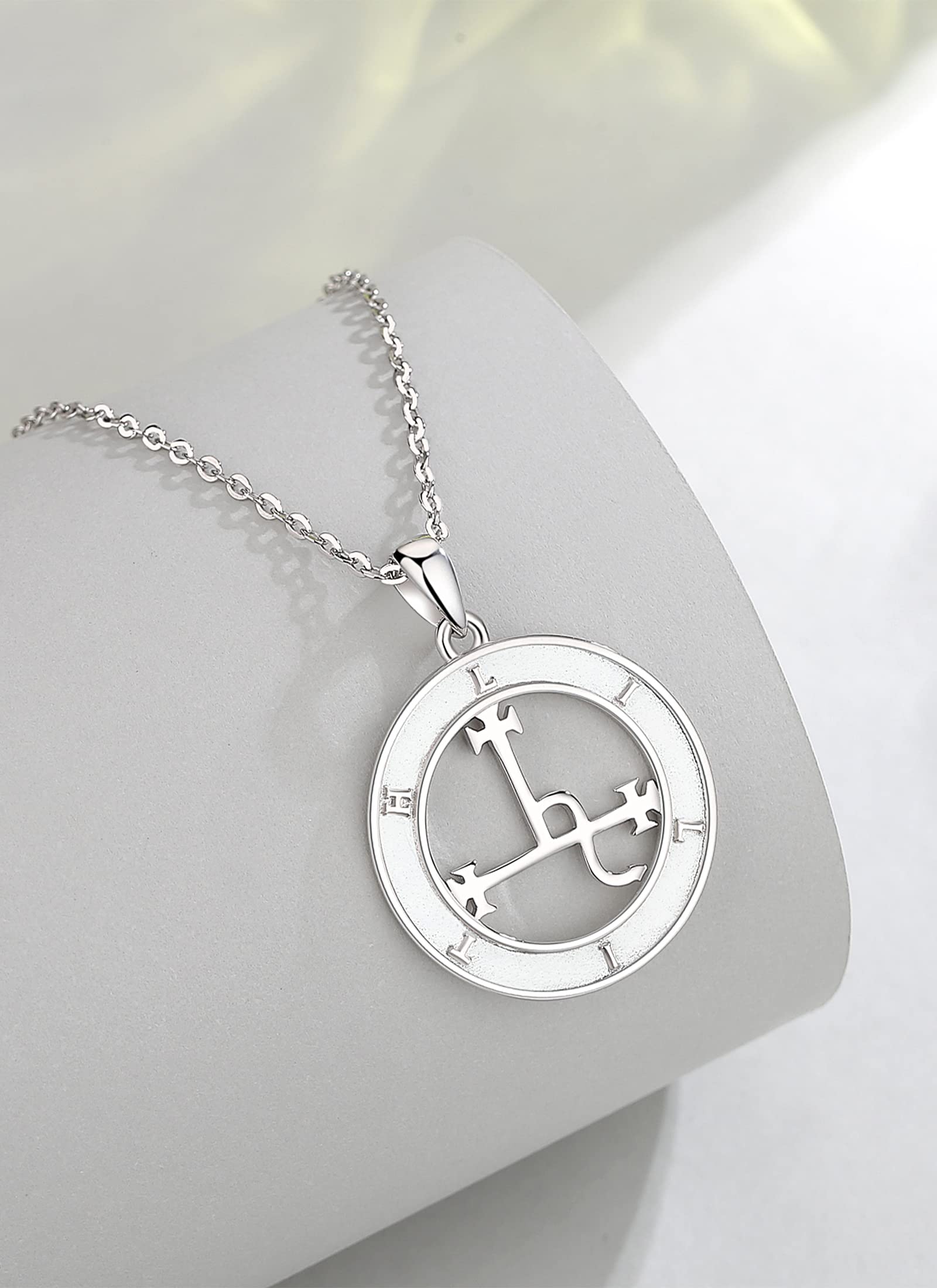 CELESTIA Lilith Necklace for Women Sterling Silver Pegan Jewelry Lilith Sigil Pegan Gifts for Women