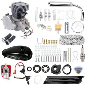 Frederimo Bicycle Motor Kit 100cc 2 Stroke Motorized Bicycle Engine Kit Air-Cooling Petrol Gas Motor Engine Kit Fit for 26 -28 Bikes 2022