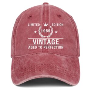 65th birthday gifts for women men 65 vintage 1959 trucker hat ideas baseball cap red