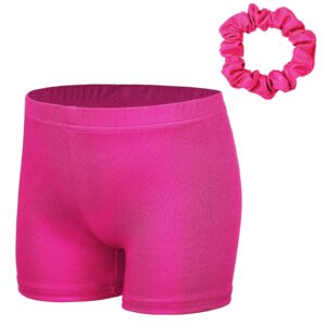 BAOHULU Gymnastics Leotards for Girls Glitter Dancewear with Matching Shorts Set KHB275_Rose_12A