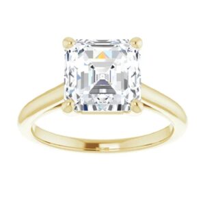 2.50 ct asscher cut vvs1 colorless moissanite engagement ring set, wedding/bridal ring set, sterling silver vintage antique anniversary best ring sets gift for woman