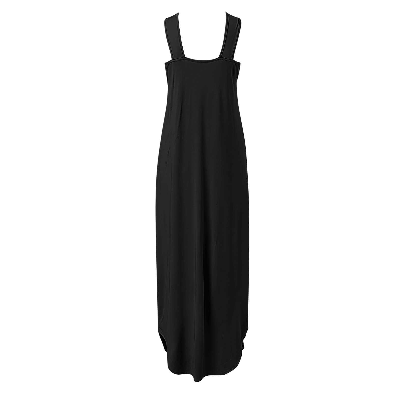 Dresses for Women 2023 Casual Loose Sleeveless Boho Long Beach Dress Criss Cross Slit Side Summer Maxi Sun Dresses