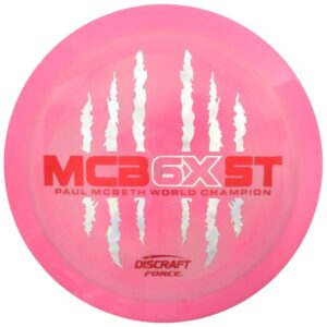 discraft limited edition paul mcbeth 6x commemorative mcbeast stamp esp force distance driver golf disc - 173-174g