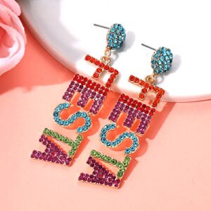 2 Pairs Mexican Earrings for Women, Beaded Fiesta Earrings Cinco De Mayo Earrings Statement Piñata Sombrero Chili Earrings Mexican Independence Day Earrings Holiday Jewelry Gifts (Style D)