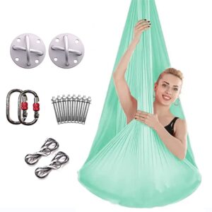 aerial yoga swing hammock kit,micro-bounce antigravity yoga flying sling inversion swing tools for home air yoga inversion fitness,with 2 nylon straps and mounting accessories