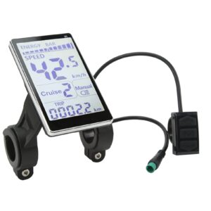 EBike LCD Display, 24V 36V 48V 60V 5 Pin E Scooter M5 Panel Meter Screen Suitable for 31.8 22.2mm Handlebar Electric Bikes