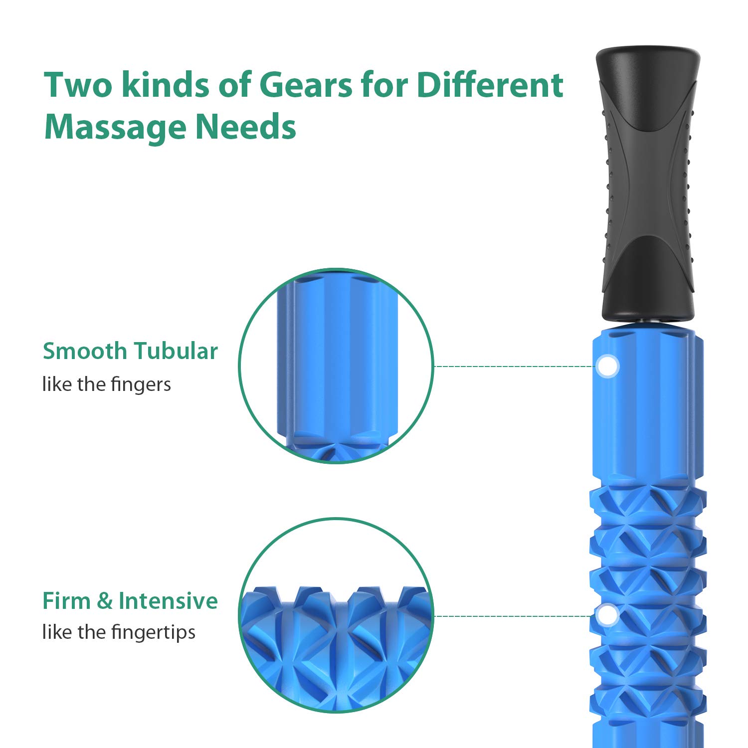 Hand Weights + Muscle Roller Massage Stick