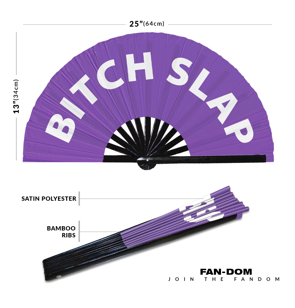 Breeder Hand Fan Foldable Bamboo Circuit Hand Fan Funny Gag Slang Words Expressions Statement Gifts Festival Accessories Rave Handheld Circuit Event Fan Clack Fans (Purple)