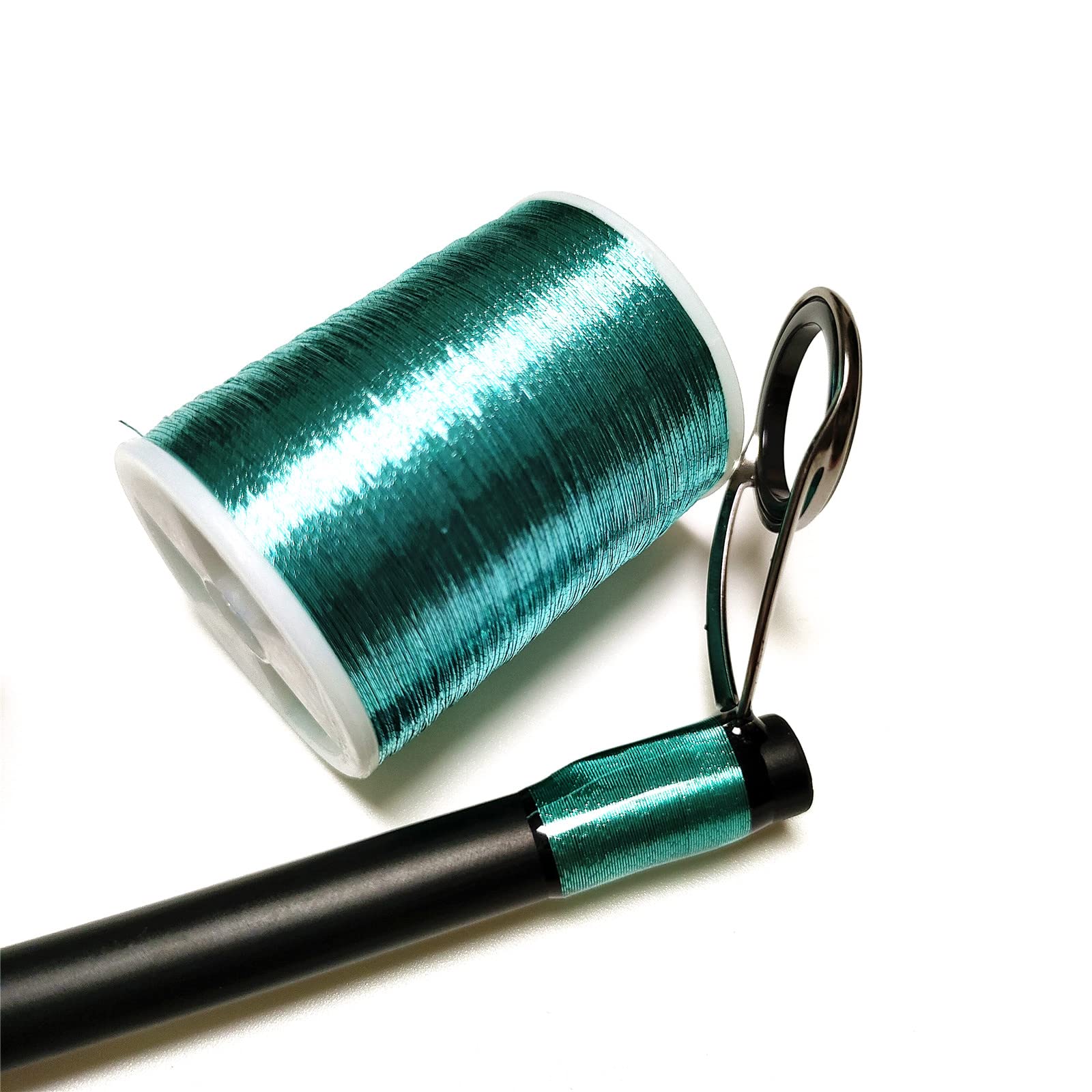 (8pcs*240yd) Kalavarma 240 Yards/Spool 220M Metallic Wrapping Thread for Fishing Rod Guide 8 Colors