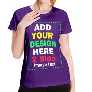 custom t shirts for women, personalized tshirts design your own image text t-shirt cotton tee front/back print father gifts