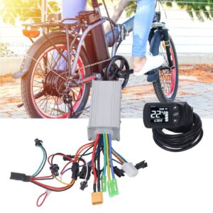 SPYMINNPOO Electric Bike Controller, 500W Brushless Motor Controller Controller with LCD Meter 36V 48V Ebike for E Scooter