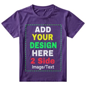 Custom T Shirts for Women, Personalized Tshirts Design Your Own Image Text T-Shirt Cotton Tee Front/Back Print Father Gifts