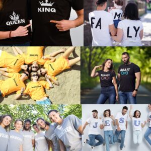 Custom T Shirts for Women, Personalized Tshirts Design Your Own Image Text T-Shirt Cotton Tee Front/Back Print Father Gifts