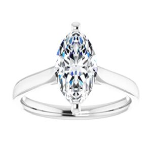 925 silver,10k/14k/18k solid white gold handmade engagement ring 2 ct marquise cut moissanite diamond solitaire wedding/gorgeous gifts for/her wife ring