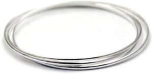 cosumosu 3 piece bangles bracelet in silver