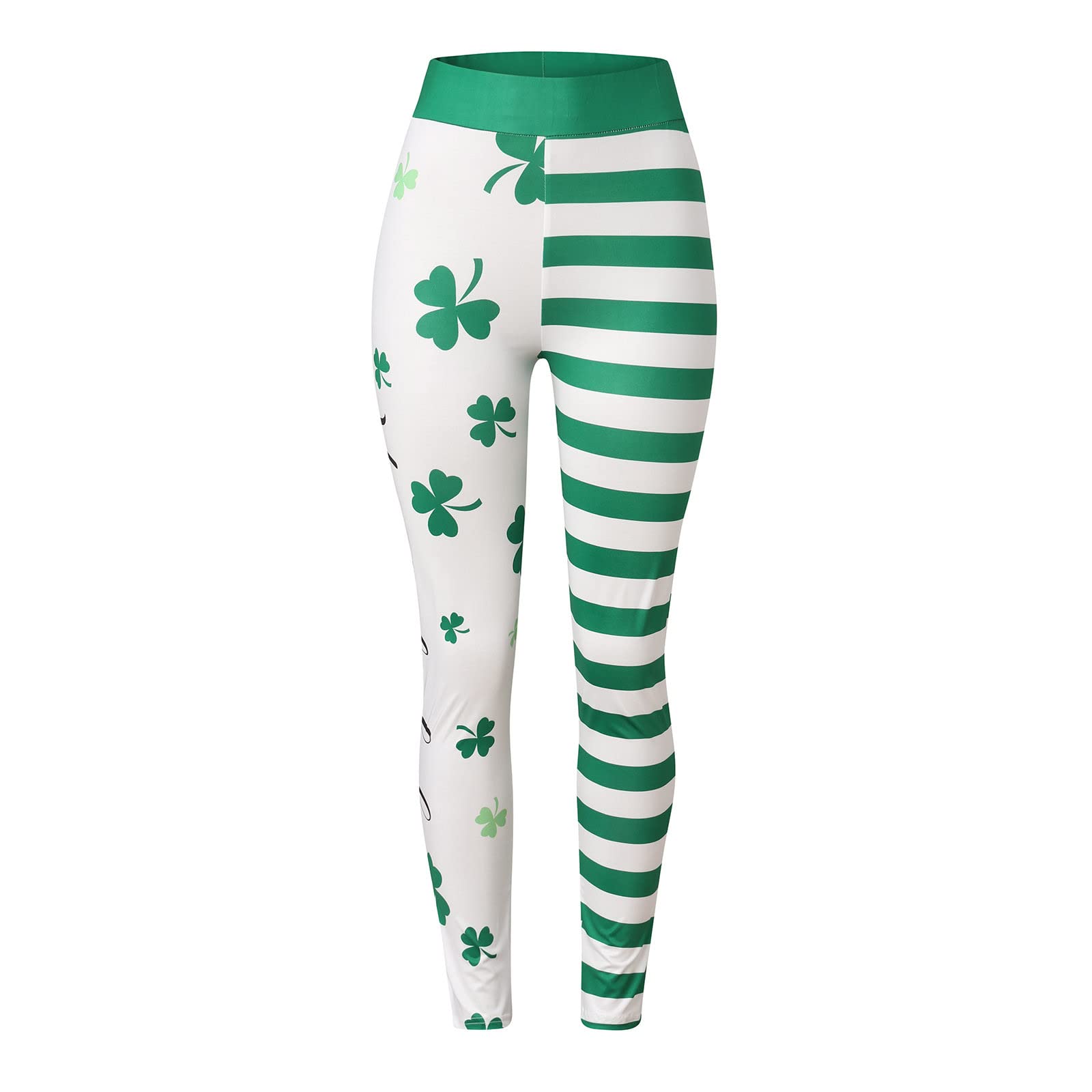 Kingspinner Green Shamrocks St.Patricks Day Leggings for Yoga Pilates Running Good Luck Pants Women's Leggings