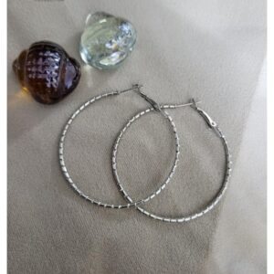 Large Hoop Earrings for Women Girls 925 Silver Lightweight Serenity: Sparkle and Style for Women and Girls"