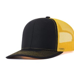 Custom Bee Hat Embroidered 112 Trucker Hat Western Farm Animal Bee for Men Women Add Farm Name Baseball Hat Polyester Snap Black Yellow