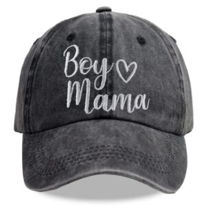 New Mom Gifts for Women, Cool Boy Mama Hat, Mothers Day & Birthday Gifts for Mom Mommy, Adjustable Embroidered Cotton Dad Baseball Caps