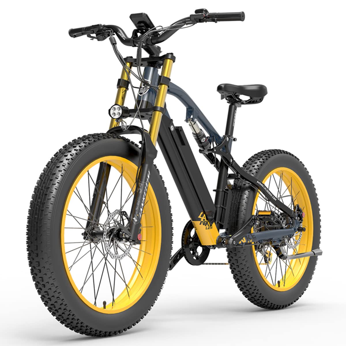 Lanshanchu RV700 Electric Bike,1000W Adult Electric Bike 26 Inch Wide Wheel Electric Bike 48V 16Ah Removable Lithium Battery 7S Electric Mountain Bike