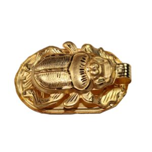 FAMA.store Egyptian jewelry pendant Scarab 18K yellow Gold DOUBLE SIDE Pharaonic 5.25 Gr handmade in egypt