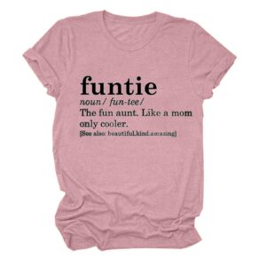 Summer Tops for Women 2023 Funny Letter Print T-Shirt Casual Short Sleeve Tunic Tees Basic Crewneck Blouse Pullover