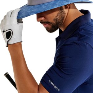 Coolibar UPF 50+ Men's Women's Fore Golf Hat - Sun Protective (Medium/Large- Blue Digital Camo)