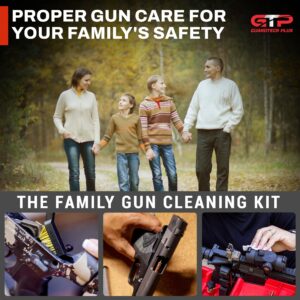 GuardTech Plus Upgraded Universal Gun Cleaning Kit - Handgun, Pistol and Rifle Cleaning Kit - 9mm Included. Has All The Gun Cleaning Tools Needed for Any Caliber. Gun & Firearm Cleaning Kit