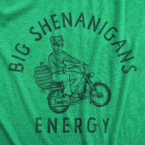 Mens Funny T Shirts Big Shenanigans Energy St Patricks Day Tee for Guys Mens Funny T Shirts Saint Patrick's Day T Shirt for Men Funny Drinking T Shirt Green - 4XL