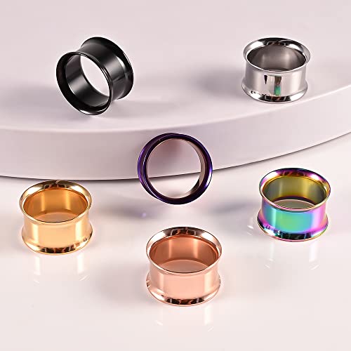 Atomhole 12PCS Mixed Ear Gauges Hypoallergenic Ear Plugs Tunnels 316 Stainless Steel Earrings Stretchers Expander Cool Piercing Body JewelryJewelry