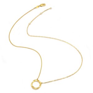 CHOW SANG SANG Dazzling Mirror Gold 999 24K Solid Gold Price-by-Weight 4.86g Gold Mobius Strips, Endless love hoop Necklace for Women 93863N | 18.5 Inches, (47 CM)