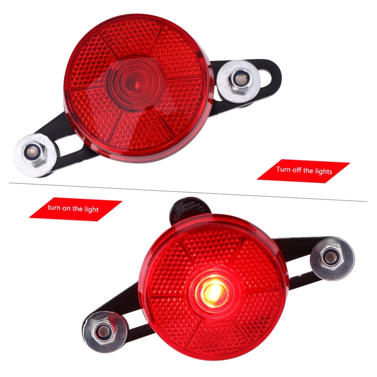 INOOMP 6 Pcs Tail Light Bike Lights Rechargeable Accessories for Motorcycles Waterproof Bike Light Motorcycle Accessories Road Signal Lamp Red Plastic Signal Light Mountain Bike