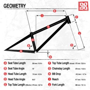 ZEITBIKE Leafcycles Ruler Pro Bike, CroMo Steel Frame, Dirt Jumping, Pump Track, Street & Park, MTB, BMX, Phosphated