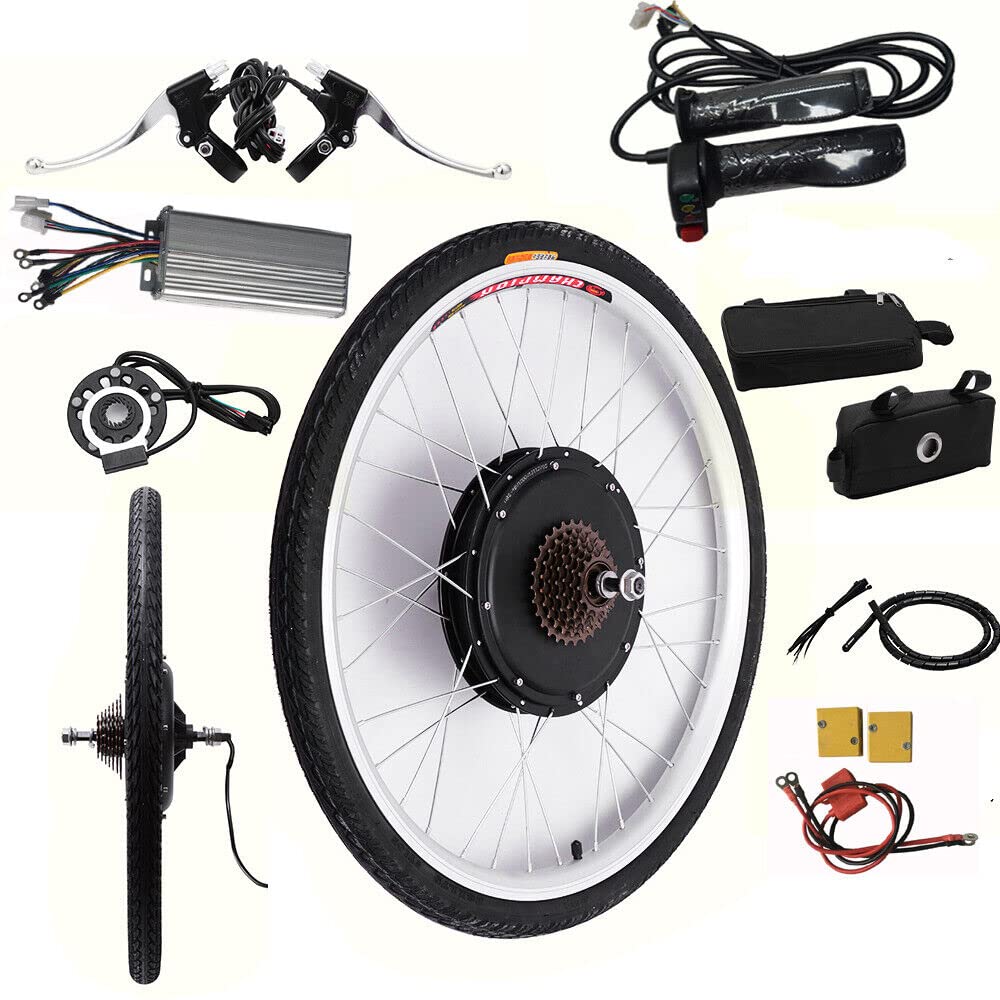 Electric Bicycle Motor Kit 48V 1000W 26"x1.57"Rear Wheel Powerful Motor E-Bike Conversion Kit w/LCD Display